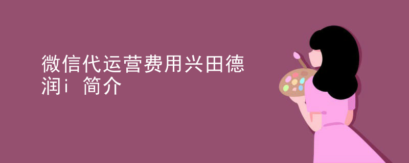 微信代运营费用兴田德润i简介