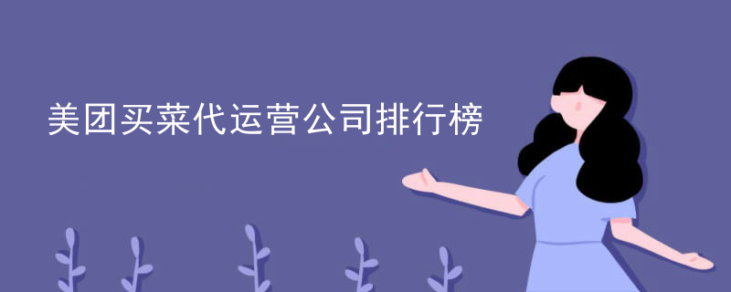 美团买菜代运营公司排行榜