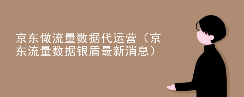 京东做流量数据代运营（京东流量数据银盾最新消息）