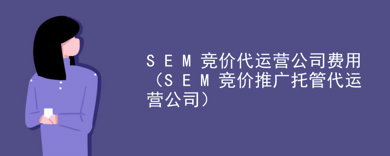 SEM竞价代运营公司费用（SEM竞价推广托管代运营公司）